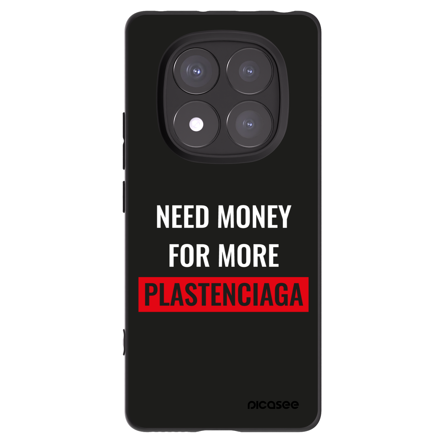 Picasee Xiaomi Redmi Note 14 Pro+ 5G Hülle - Schwarzes Silikon - More PLASTENCIAGA