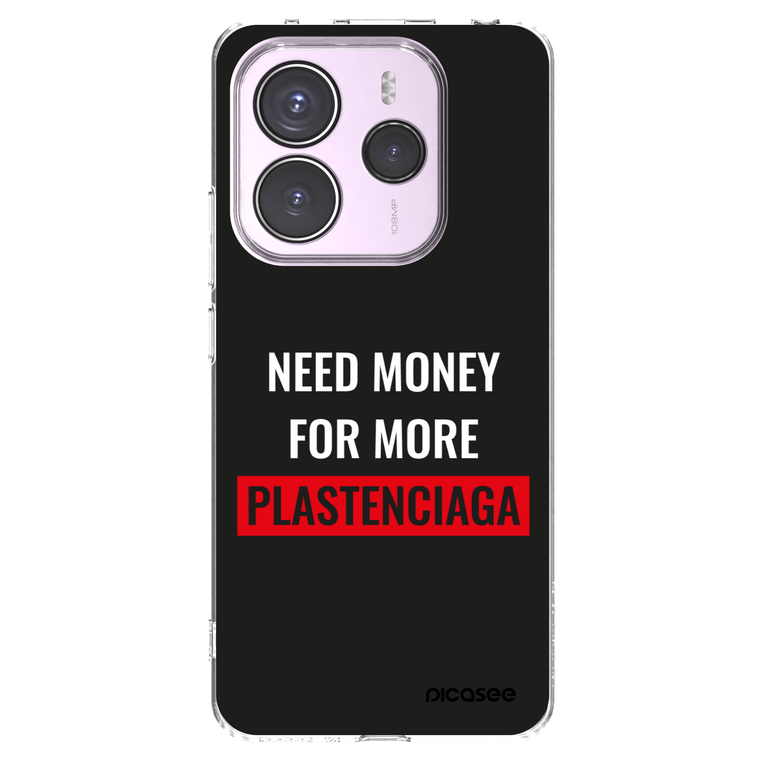 Picasee Xiaomi Redmi Note 14 5G Hülle - Transparentes Silikon - More PLASTENCIAGA