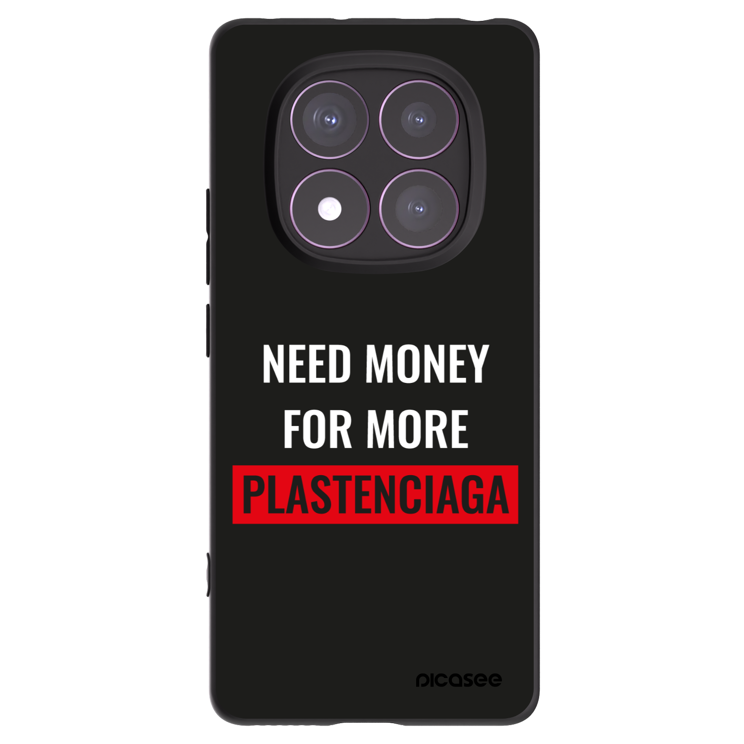 Picasee Xiaomi Redmi Note 14 Pro 4G Hülle - Schwarzes Silikon - More PLASTENCIAGA