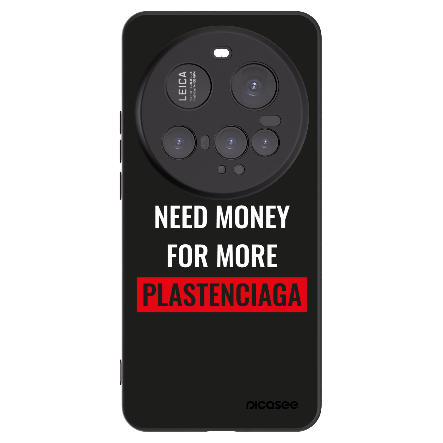 Picasee Xiaomi 15 Ultra Hülle - Schwarzes Silikon - More PLASTENCIAGA