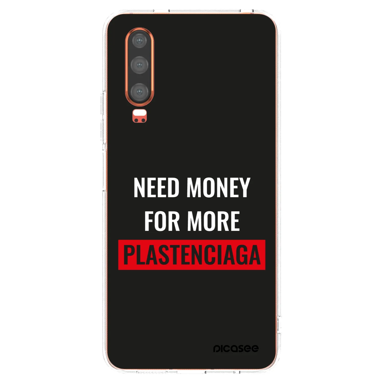 Picasee Huawei P30 Hülle - Transparentes Silikon - More PLASTENCIAGA