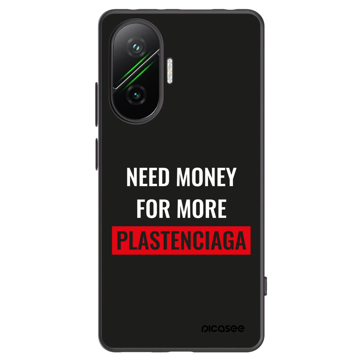 Picasee Xiaomi Poco F7 Pro 5G Hülle - Schwarzes Silikon - More PLASTENCIAGA