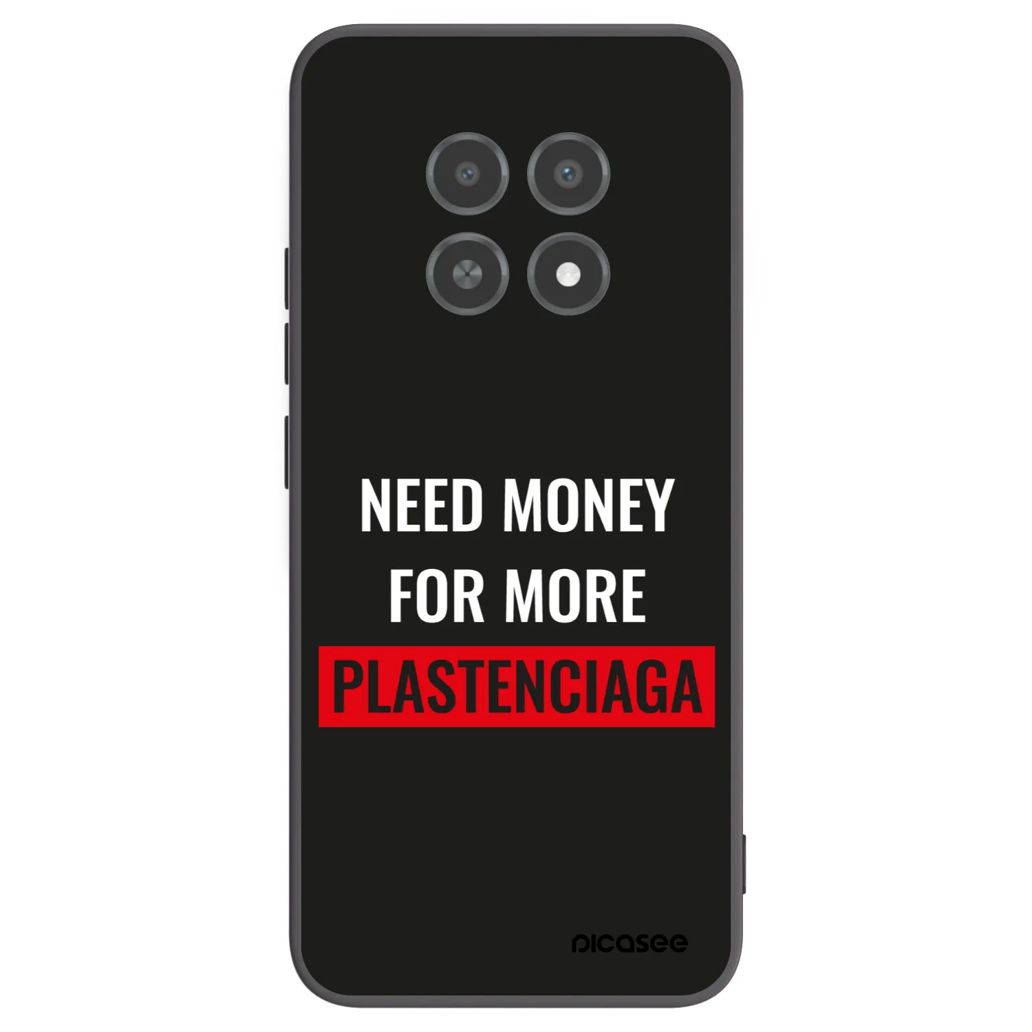 Picasee Realme 12X Hülle - Schwarzes Silikon - More PLASTENCIAGA