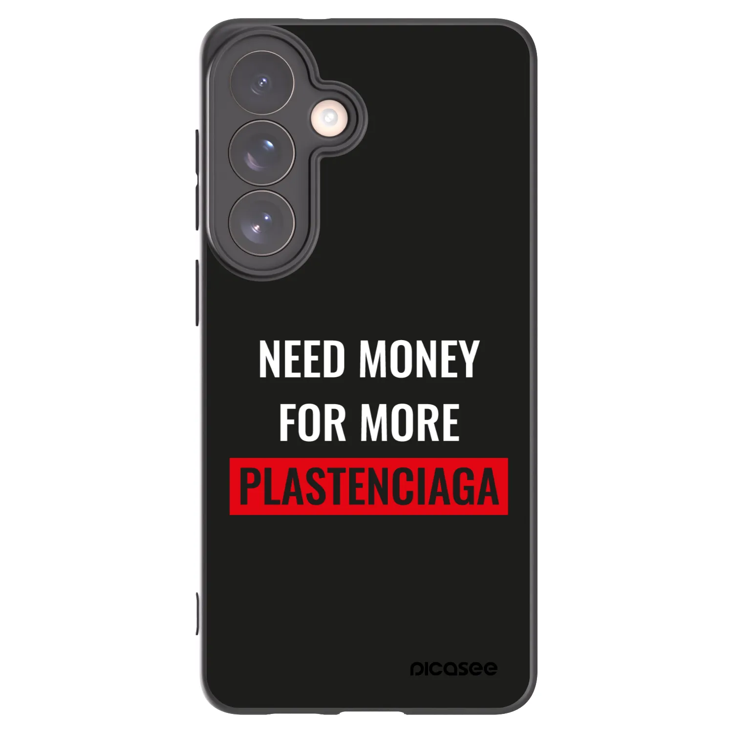 Picasee Samsung Galaxy S26+ Hülle - Schwarzes Silikon - More PLASTENCIAGA