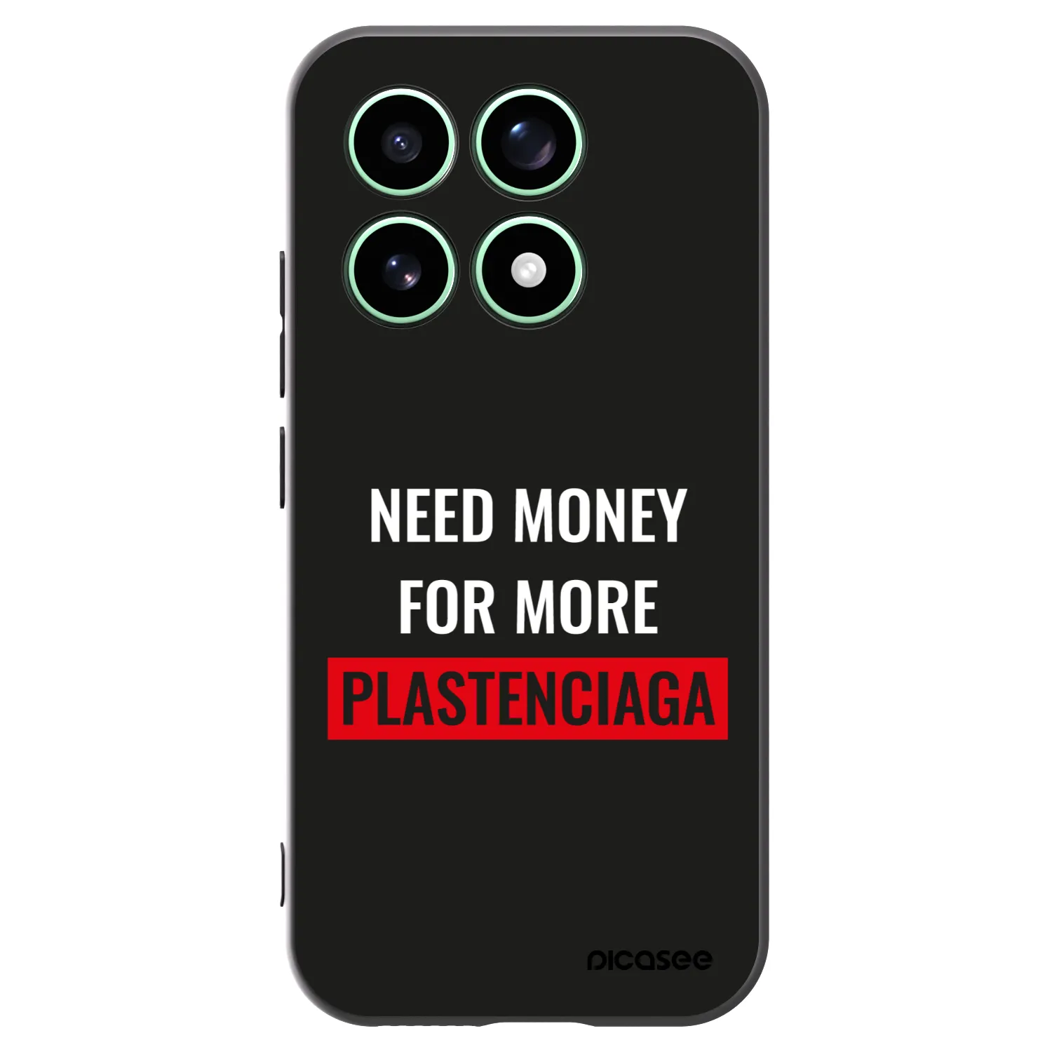 Picasee Xiaomi 17 Hülle - Schwarzes Silikon - More PLASTENCIAGA