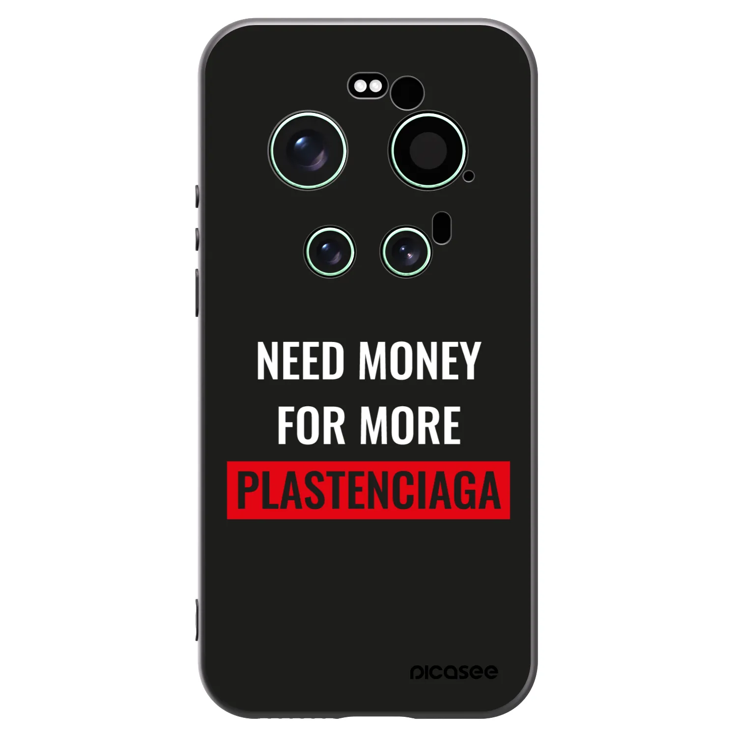 Picasee Xiaomi 17 Ultra Hülle - Schwarzes Silikon - More PLASTENCIAGA