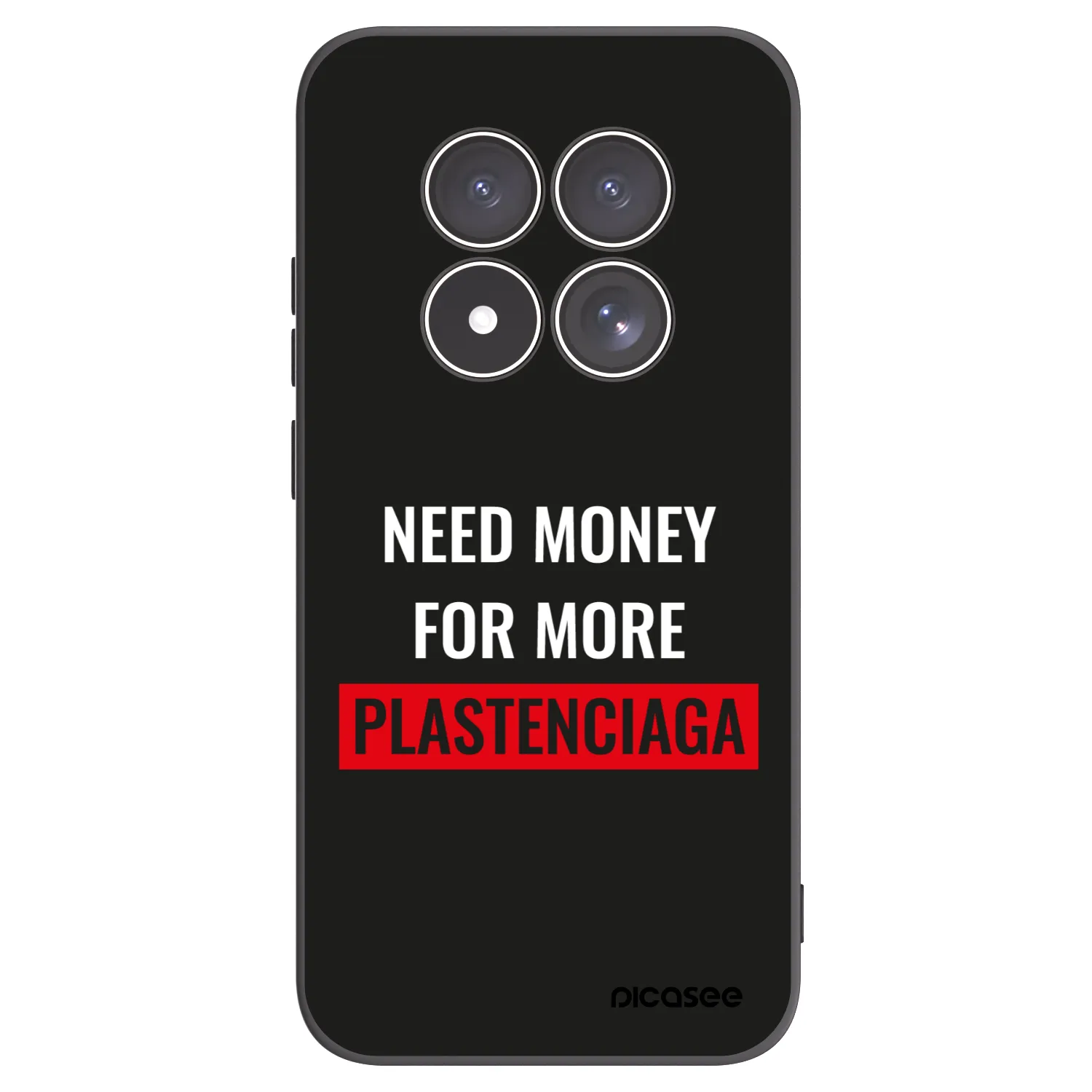 Picasee Xiaomi Redmi Note 15 Pro 5G Hülle - Schwarzes Silikon - More PLASTENCIAGA