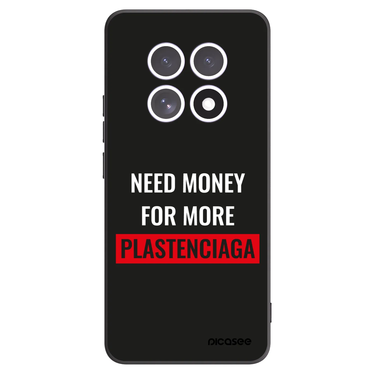 Picasee Xiaomi Redmi Note 15 5G Hülle - Schwarzes Silikon - More PLASTENCIAGA