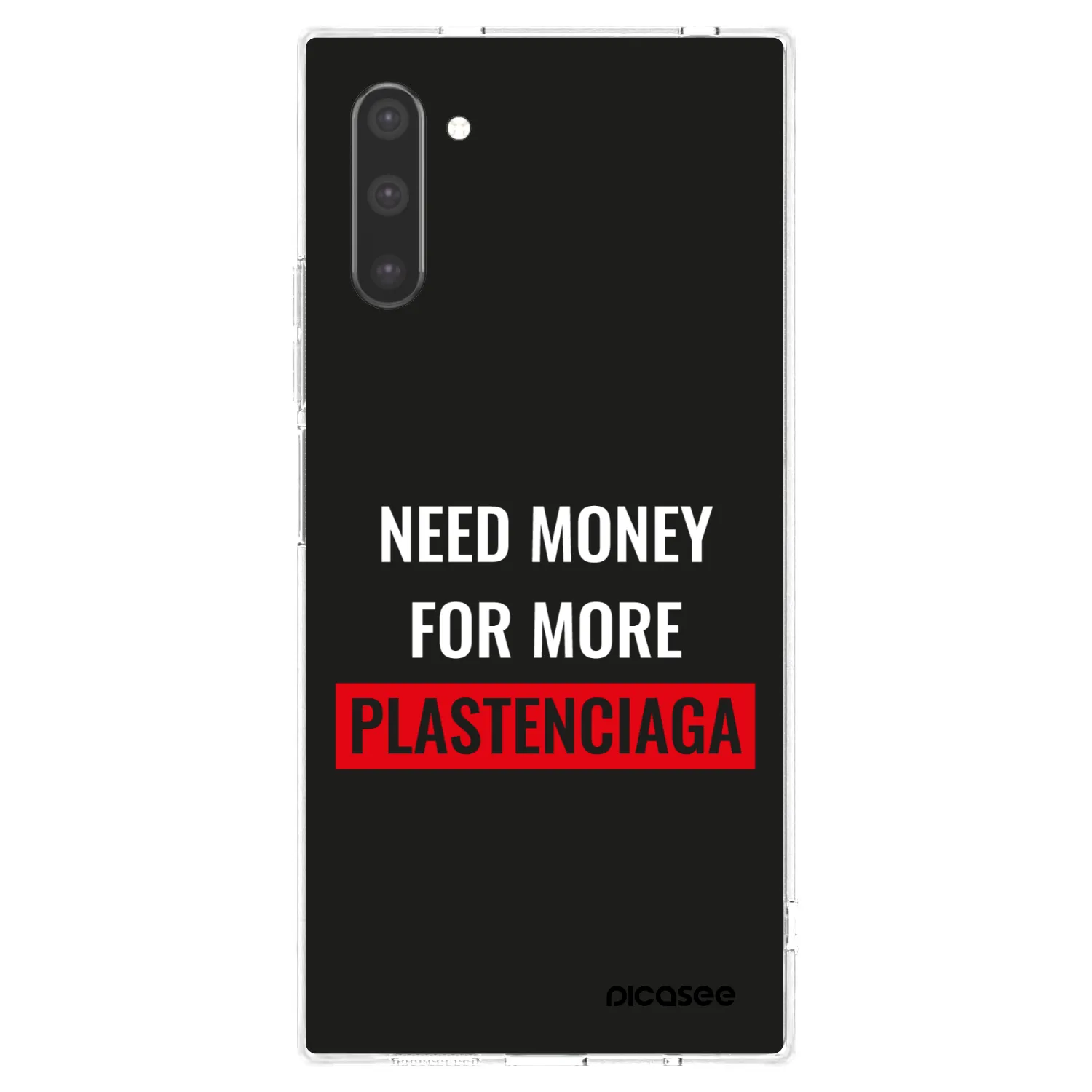 Picasee Samsung Galaxy Note 10 N970F Hülle - Transparentes Silikon - More PLASTENCIAGA