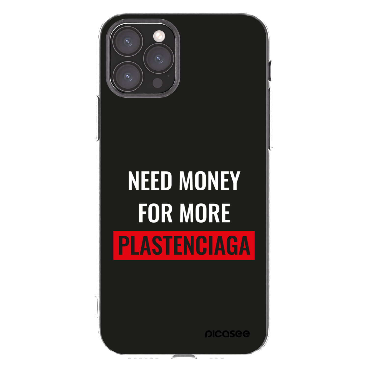 Picasee Apple iPhone 11 Pro Hülle - Transparentes Silikon - More PLASTENCIAGA