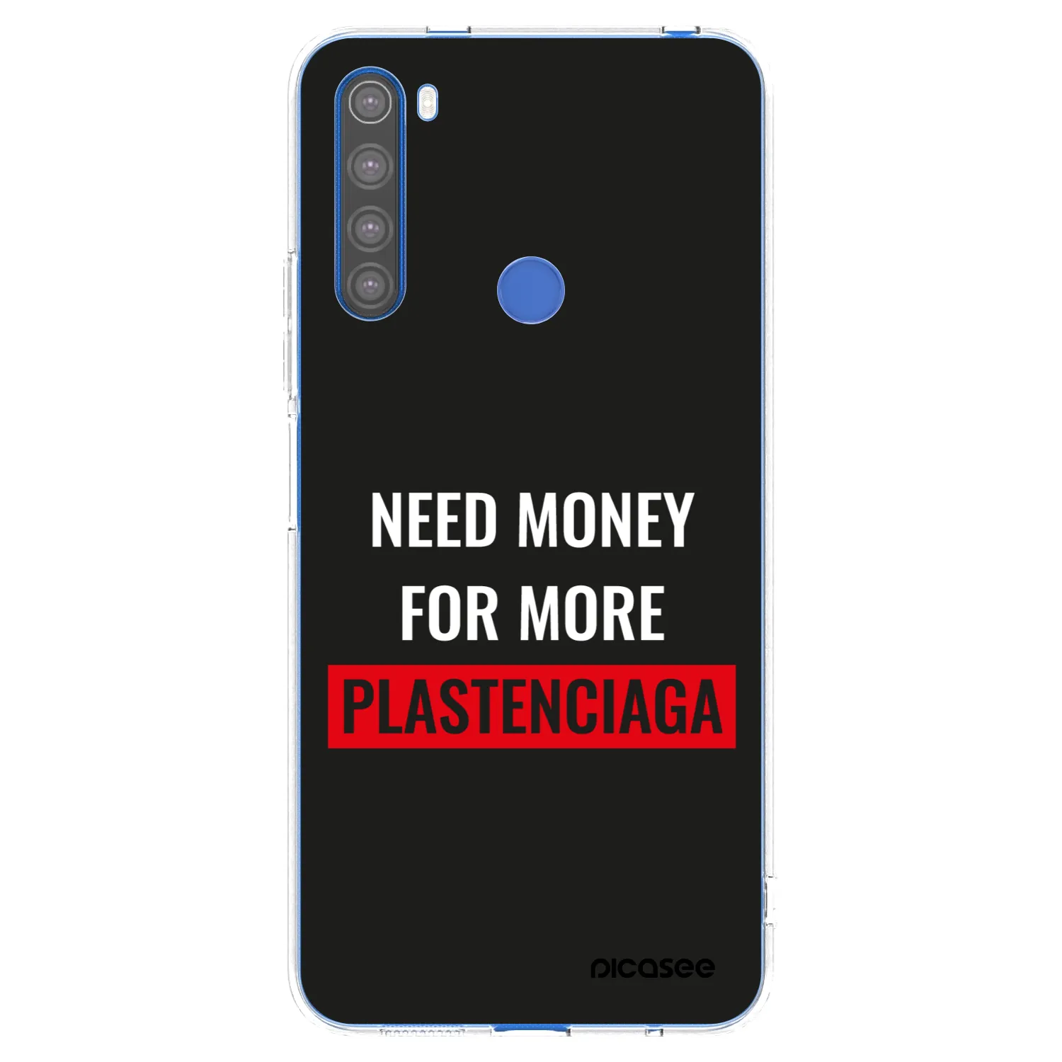 Picasee Xiaomi Redmi Note 8T Hülle - Transparentes Silikon - More PLASTENCIAGA