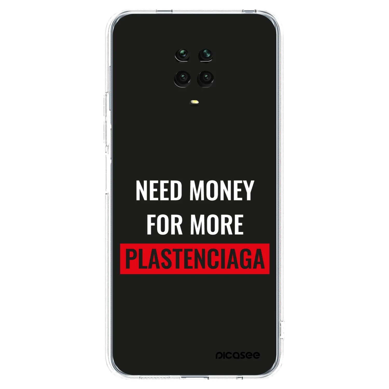 Picasee Xiaomi Redmi Note 9 Pro Hülle - Transparentes Silikon - More PLASTENCIAGA