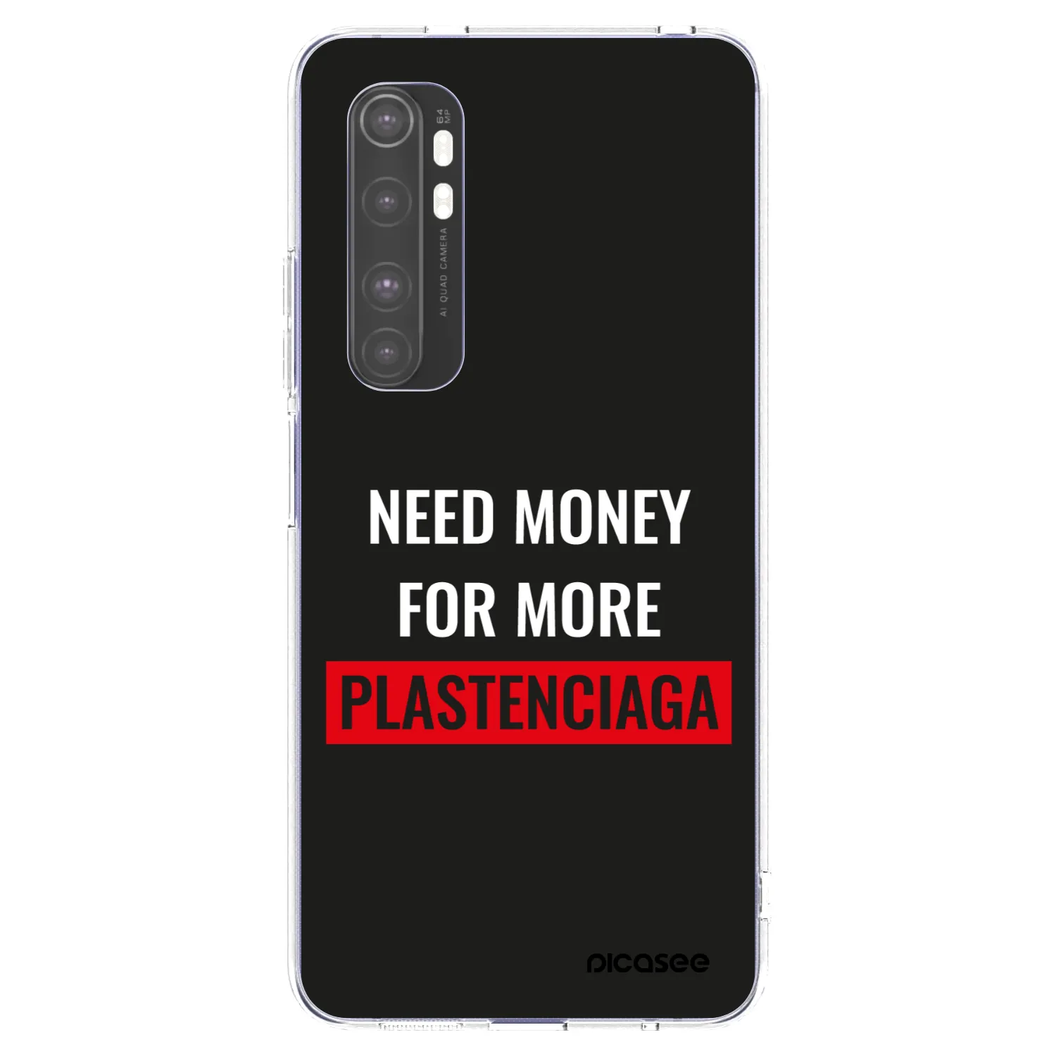 Picasee Xiaomi Mi Note 10 Lite Hülle - Transparentes Silikon - More PLASTENCIAGA