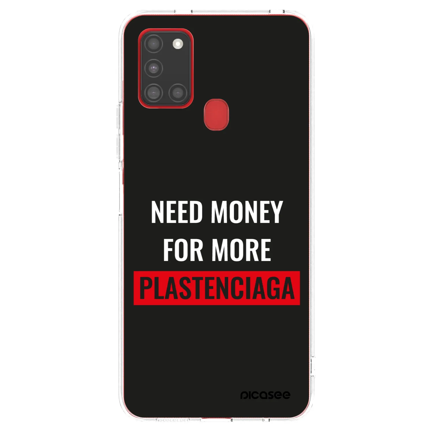 Picasee Samsung Galaxy A21s Hülle - Transparentes Silikon - More PLASTENCIAGA