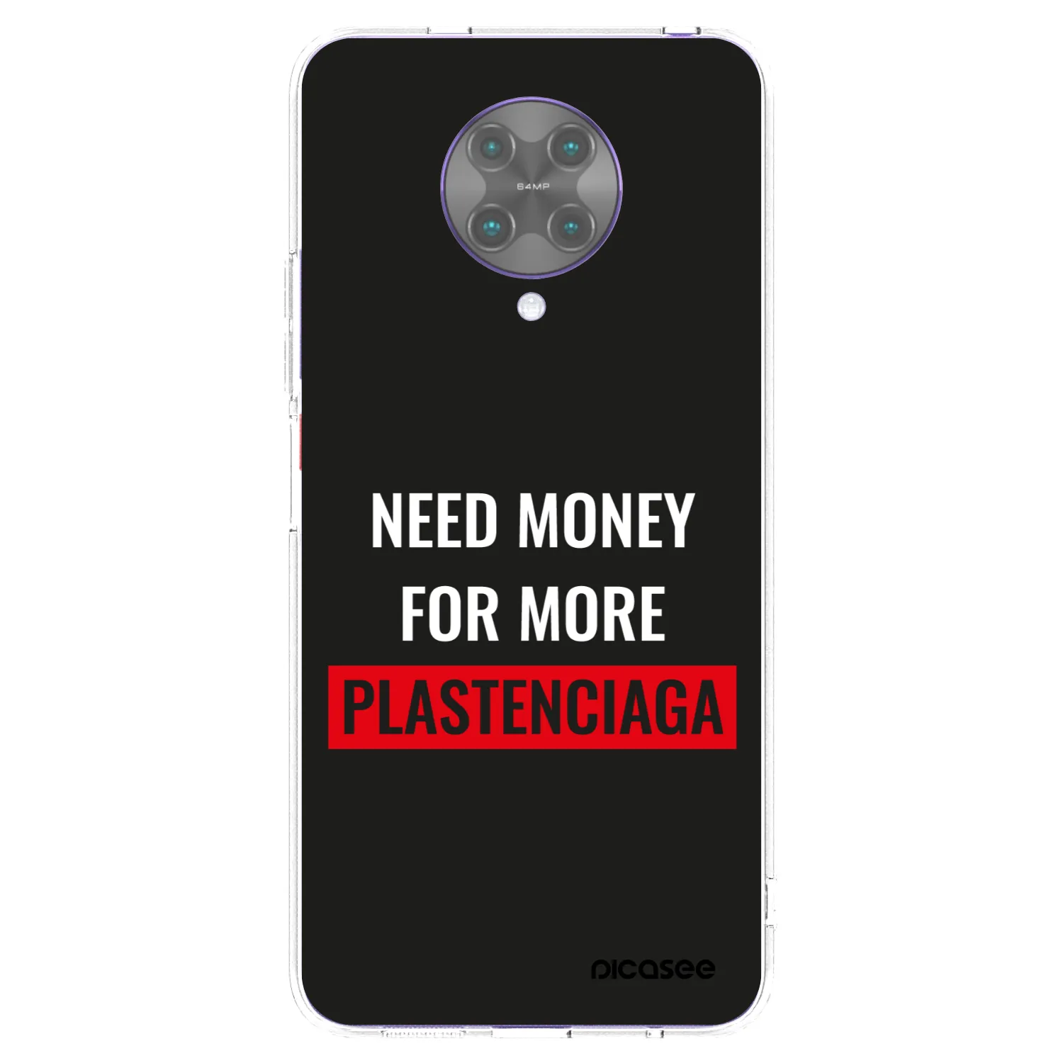 Picasee Xiaomi Poco F2 Pro Hülle - Transparentes Silikon - More PLASTENCIAGA