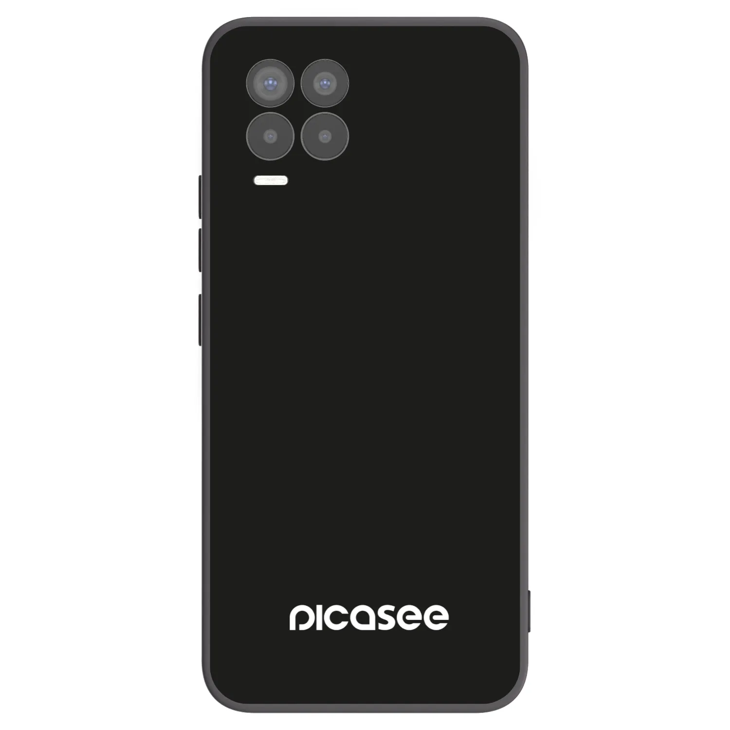 Picasee Realme 8 4G Hülle - Schwarzes Silikon - Picasee