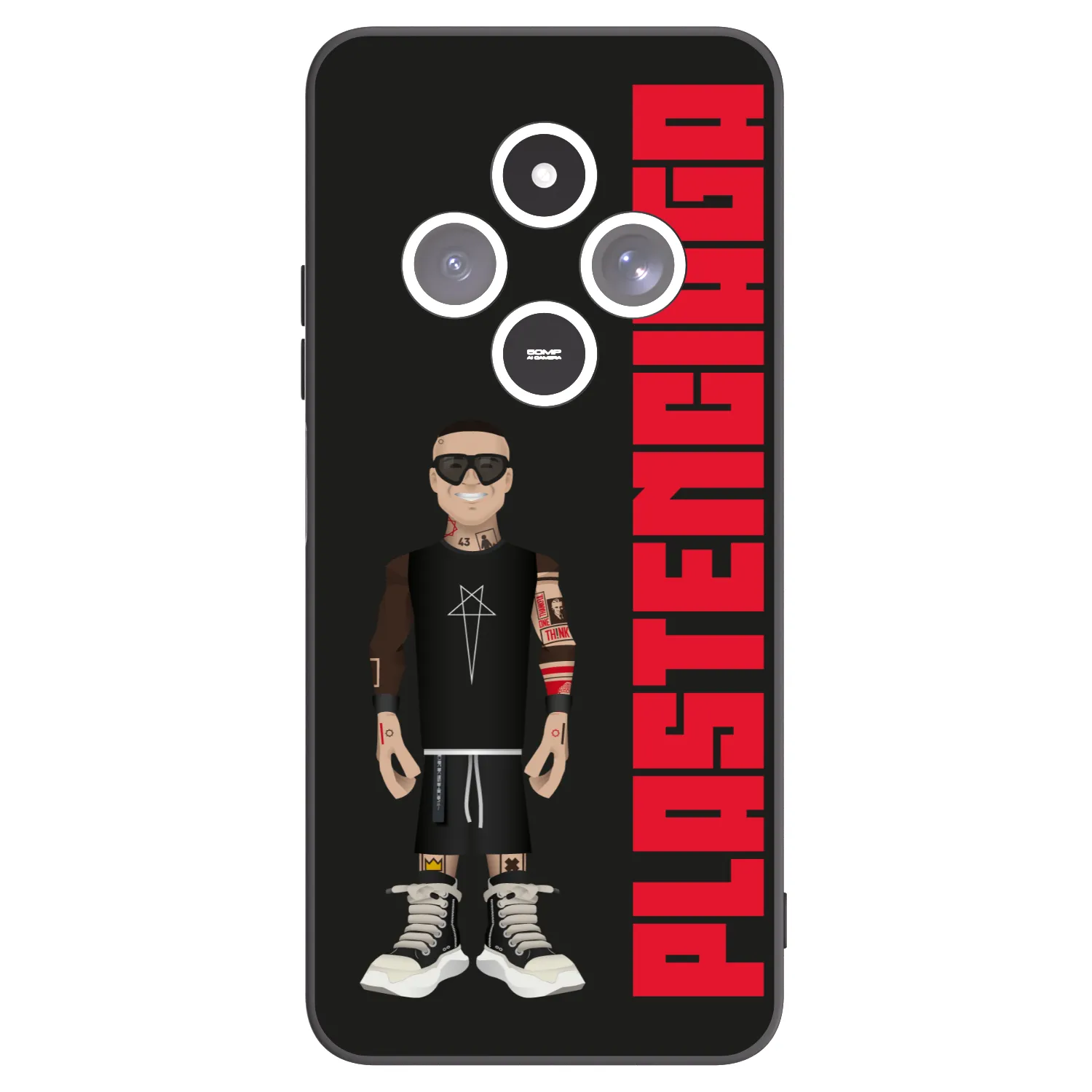 Picasee Xiaomi Redmi 14C Hülle - Schwarzes Silikon - Tomáš Rajchl