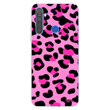 Picasee Realme 5 Hülle - Transparentes Silikon - Pink Tiger