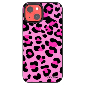 Picasee Apple iPhone 13 mini Hülle - Schwarzes Silikon - Pink Tiger