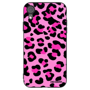 Picasee Apple iPhone XR Hülle - Schwarzes Silikon - Pink Tiger