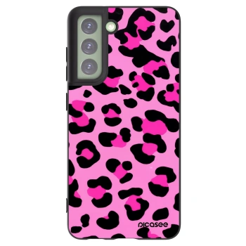 Picasee Samsung Galaxy S21 FE 5G Hülle - Schwarzes Silikon - Pink Tiger