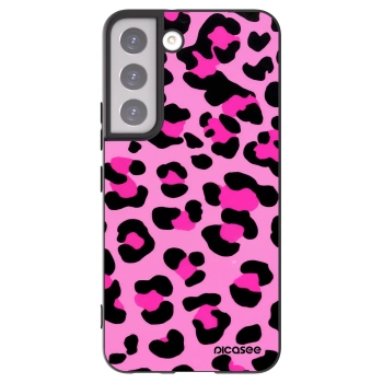Picasee Samsung Galaxy S22 5G Hülle - Schwarzes Silikon - Pink Tiger