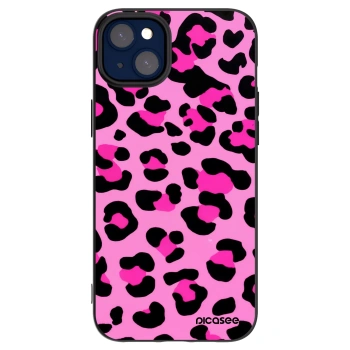 Picasee Apple iPhone 14 Plus Hülle - Schwarzes Silikon - Pink Tiger
