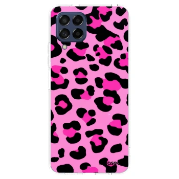 Picasee Samsung Galaxy M53 5G Hülle - Transparentes Silikon - Pink Tiger