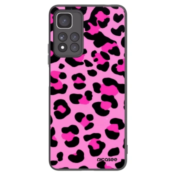 Picasee Xiaomi Redmi Note 11 Pro+ 5G Hülle - Schwarzes Silikon - Pink Tiger