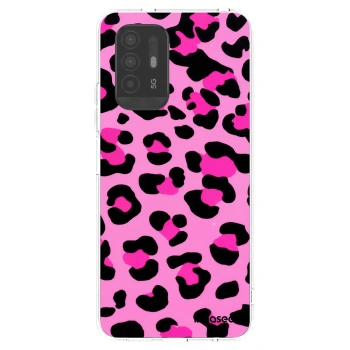 Picasee OPPO A94 5G Hülle - Transparentes Silikon - Pink Tiger