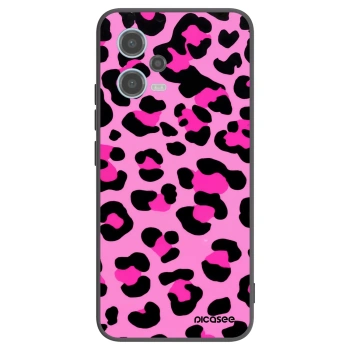 Picasee Xiaomi Redmi Note 12 5G Hülle - Schwarzes Silikon - Pink Tiger