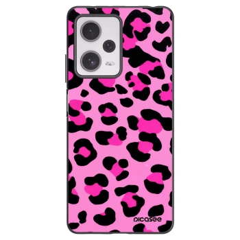 Picasee Xiaomi Redmi Note 12 Pro+ 5G Hülle - Schwarzes Silikon - Pink Tiger