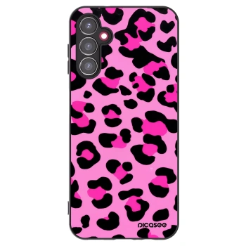 Picasee Samsung Galaxy A14 5G A146P Hülle - Schwarzes Silikon - Pink Tiger