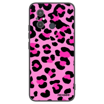 Picasee Xiaomi Redmi 12C Hülle - Schwarzes Silikon - Pink Tiger