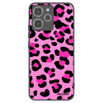 Picasee Xiaomi Redmi 12 4G Hülle - Schwarzes Silikon - Pink Tiger
