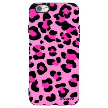 Picasee Apple iPhone 6/6S Hülle - Schwarzes Silikon - Pink Tiger