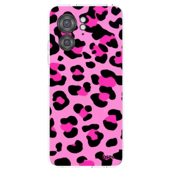 Picasee Motorola Edge 40 Hülle - Transparentes Silikon - Pink Tiger