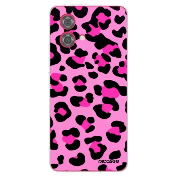 Picasee Motorola Moto G84 5G Hülle - Transparentes Silikon - Pink Tiger