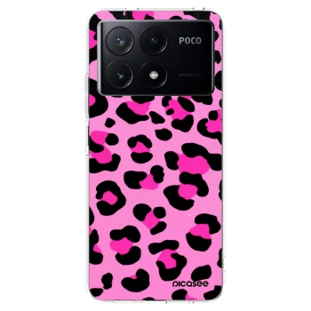Picasee Xiaomi Poco X6 Pro Hülle - Transparentes Silikon - Pink Tiger