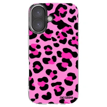 Picasee Apple iPhone 16 Hülle - Transparentes Silikon - Pink Tiger