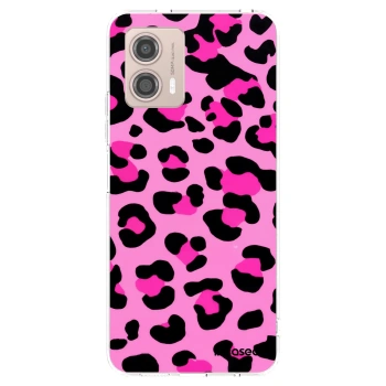 Picasee Motorola Moto G53 5G Hülle - Transparentes Silikon - Pink Tiger
