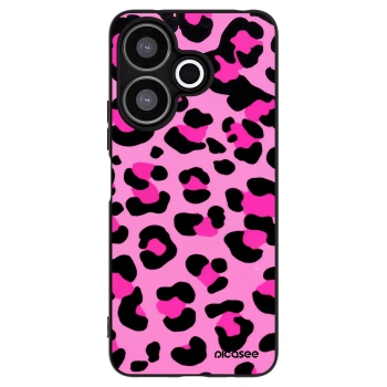 Picasee Xiaomi Redmi 13 4G Hülle - Schwarzes Silikon - Pink Tiger