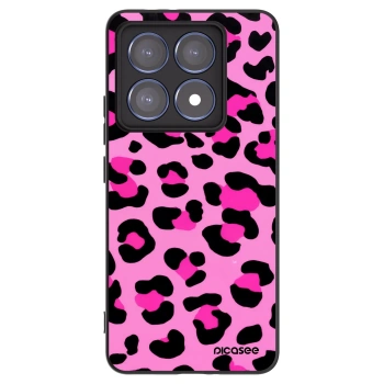 Picasee Xiaomi 14T Pro Hülle - Schwarzes Silikon - Pink Tiger