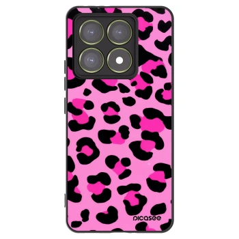 Picasee Xiaomi 14T Hülle - Schwarzes Silikon - Pink Tiger