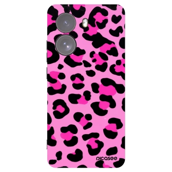 Picasee Xiaomi Poco X7 Hülle - Schwarzes Silikon - Pink Tiger