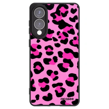 Picasee Samsung Galaxy S25 Edge 5G Hülle - Schwarzes Silikon - Pink Tiger