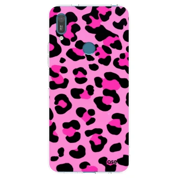Picasee Huawei Y7 2019 Hülle - Transparentes Silikon - Pink Tiger