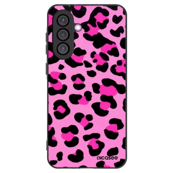 Picasee Samsung Galaxy A36 5G Hülle - Schwarzes Silikon - Pink Tiger