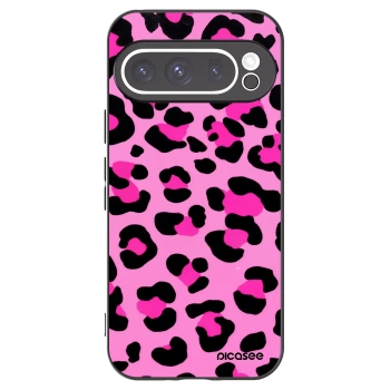 Picasee Google Pixel 9 Pro Hülle - Schwarzes Silikon - Pink Tiger