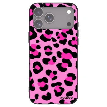 Picasee Apple iPhone 17 Pro Max Hülle - Schwarzes Silikon - Pink Tiger